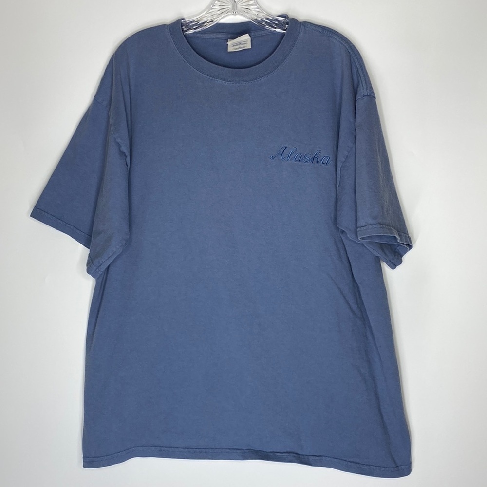 Vintage Santee Gold Blue Alaska Short Sleeve Tshirt Size XL